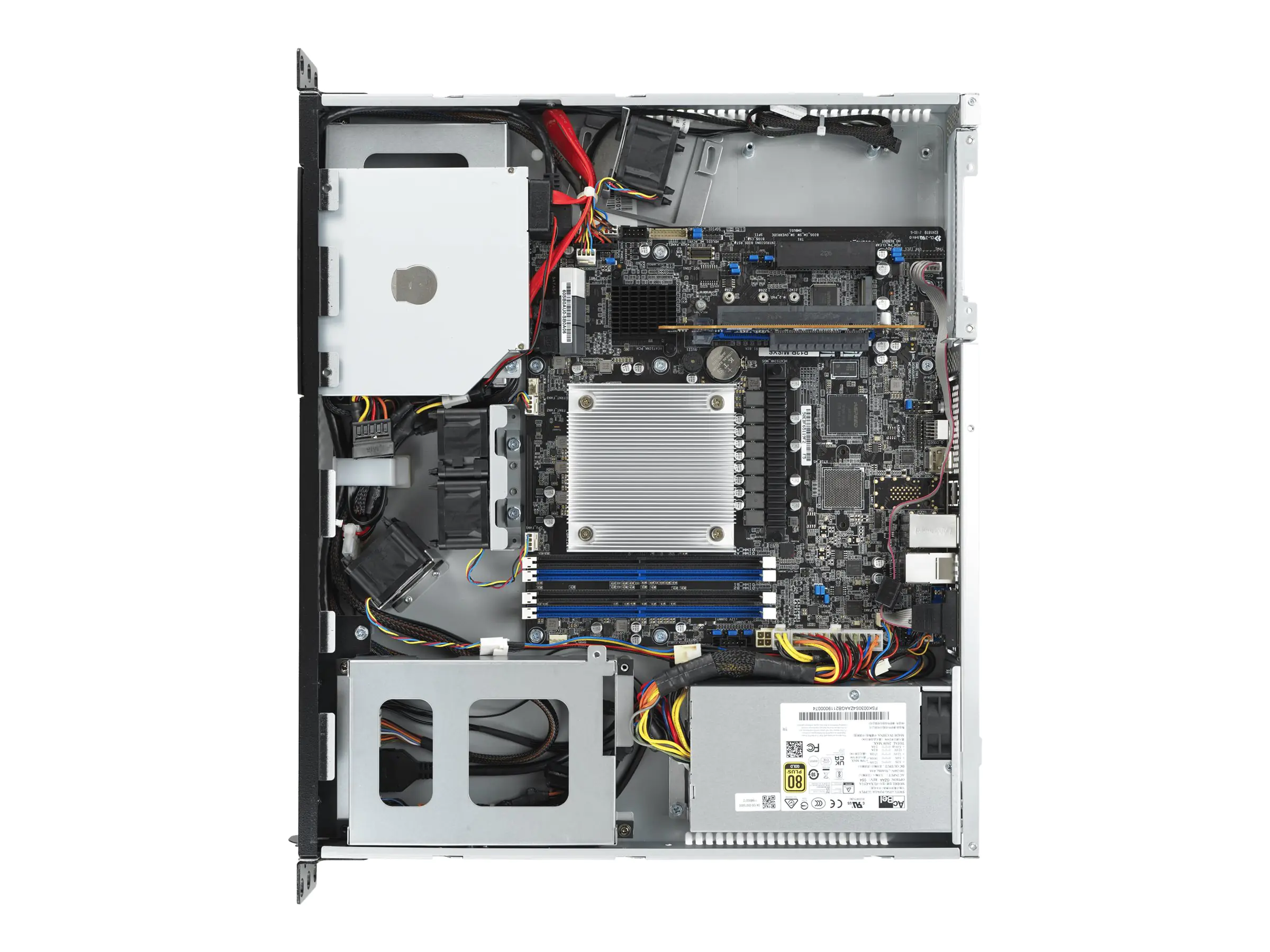 ASUS RS100-E11-PI2 - Server - Rack-Montage - 1U - 1-Weg - keine CPU - RAM 0 GB - keine HDD - AST2600 - 1GbE - kein Betriebssystem - Monitor: keiner - Silber