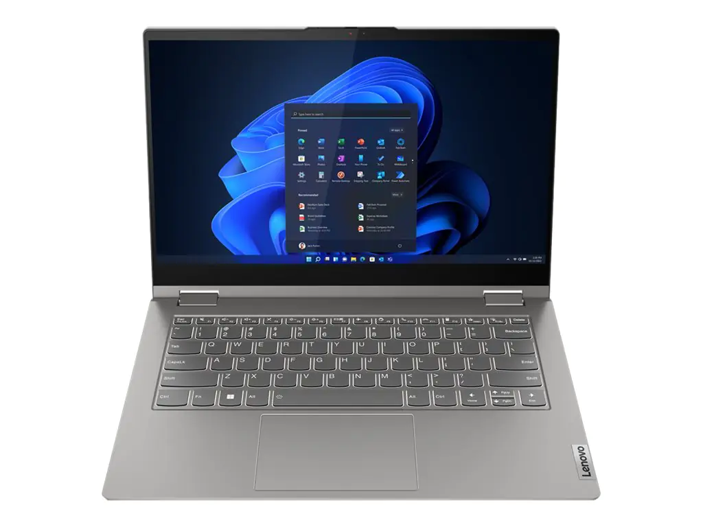 Lenovo ThinkBook 14s Yoga G3 IRU 21JG - Flip-Design - Intel Core i5 1335U / 1.3 GHz - Win 11 Pro - Intel Iris Xe Grafikkarte - 16 GB RAM - 512 GB SSD NVMe - 35.6 cm (14") IPS Touchscreen 1920 x 1080 (Full HD) - Wi-Fi 6 - Dual Tone Mineral Gray - kbd: Deut