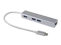 Equip USB-Hub USB-C St -> 3x USB 3.0 Bu+ Gigabit 0.15cm sw