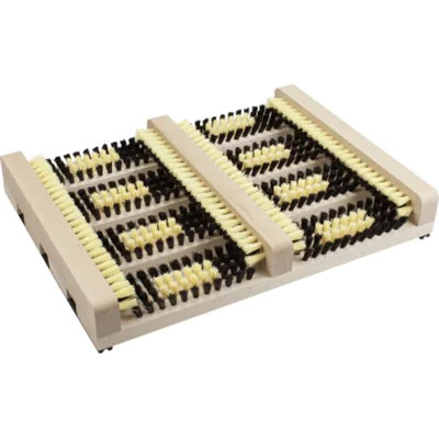 BÜMAG Schuhabstreifer 36 x 27cm (B x H) Holz schwarz/gelb
