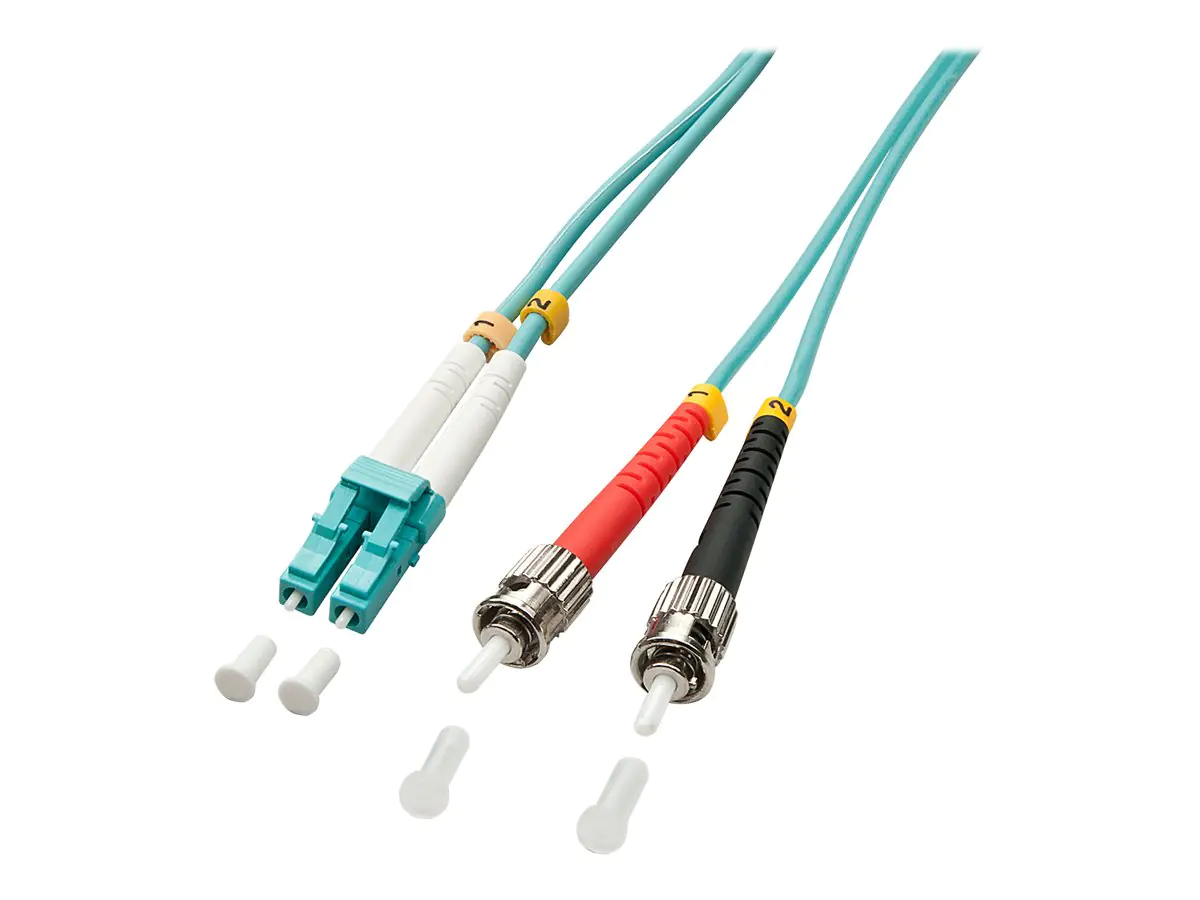 Lindy - Patch-Kabel - ST multi-mode (M) zu LC Multi-Mode (M) - 1 m - Glasfaser - Duplex - 50/125 Mikrometer - OM3 - halogenfrei