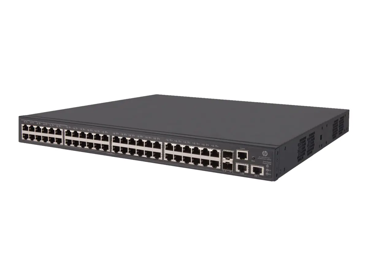 HPE 1950-48G-2SFP+-2XGT-PoE+ - Switch - L3 - managed - 48 x 10/100/1000 (PoE+) + 2 x 10 Gigabit Ethernet / 1 Gigabit Ethernet SFP+ + 2 x 10Gb Ethernet - an Rack montierbar - PoE+ (370 W)