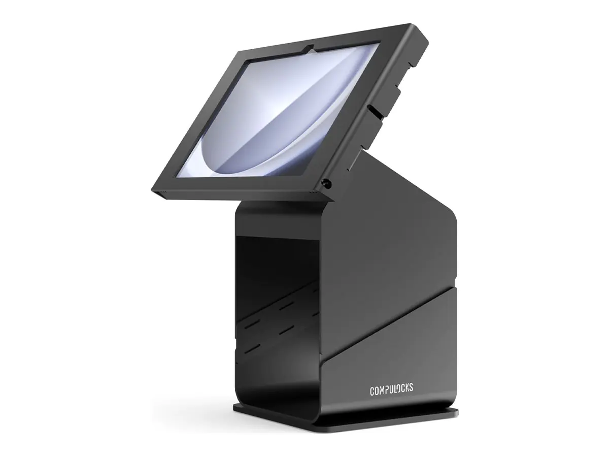 Compulocks Galaxy Tab A9+ Apex Enclosure Tablet Printer Kiosk - Aufstellung - Kiosk-Style - für Drucker / Tablet - verriegelbar - hochwertiges Aluminium - Montageschnittstelle: 100 x 100 mm - Theke, freistehend - für Samsung Galaxy Tab A9+