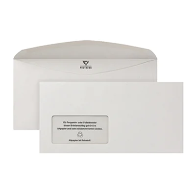 POSTHORN Briefumschlag 2000 DIN C6/C5 mit Fenster 80g/m² mit gummierter Klappe Papier grau 1.000 St./Pack.