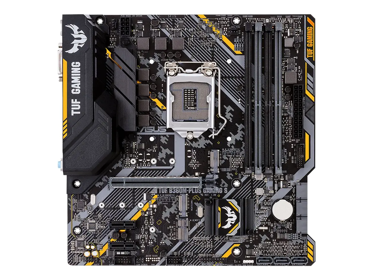 Asus TUF B360M-PLUS GAMING S - Motherboard - micro ATX - LGA1151 Socket - B360 - USB 3.1 Gen 1, USB 3.1 Gen 2, USB-C Gen1 - Gigabit LAN - Onboard-Grafik (CPU erforderlich)