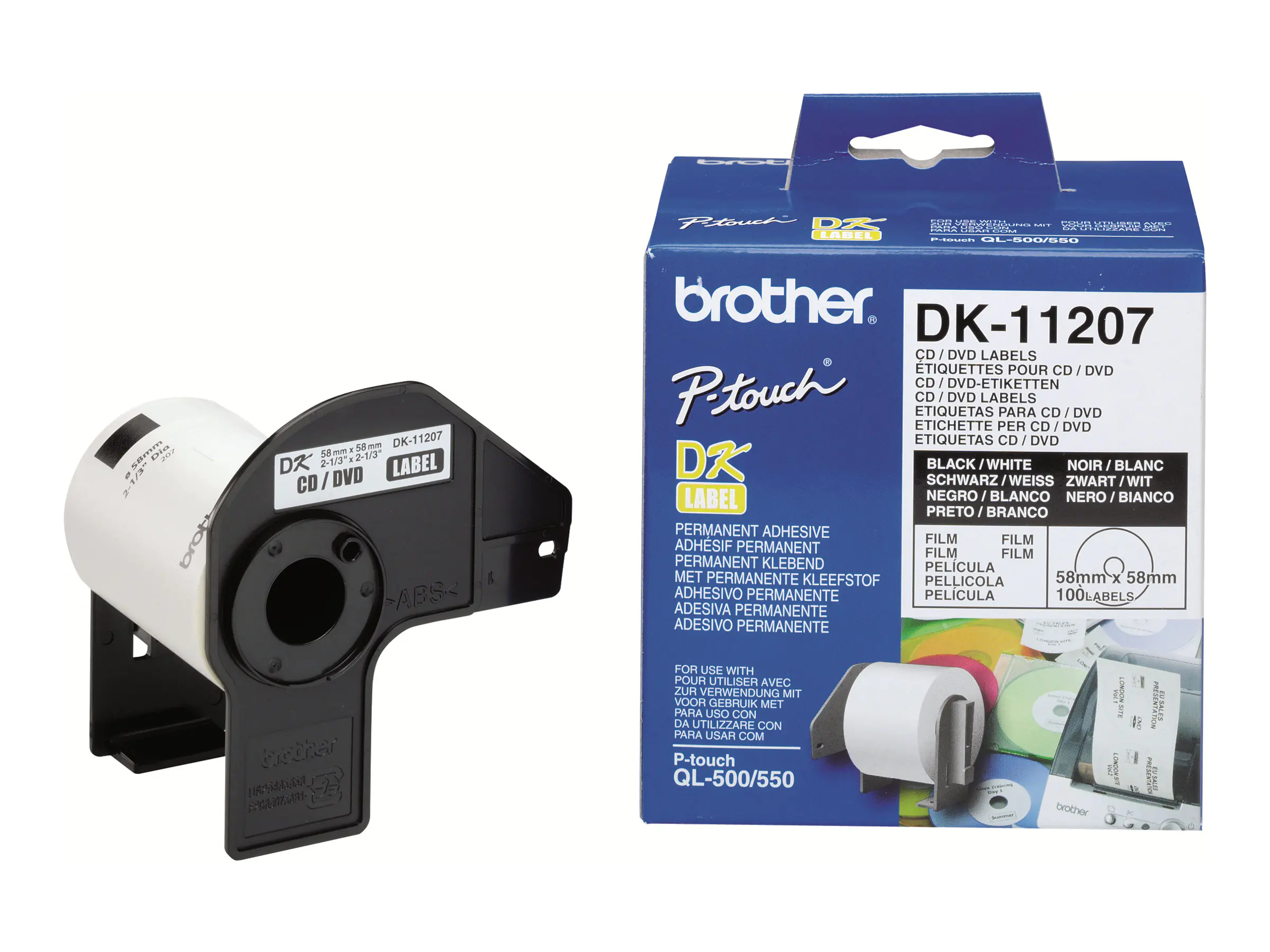 Brother CD/DVD-Etiketten DK11207 VE=100 Stk