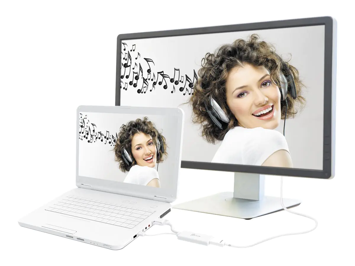 j5create JDA214-N VGA zu HDMI™ Video Audio Adapter, 0,176 m, VGA, USB A, HDMI, Männlich, Weiblich, USB
