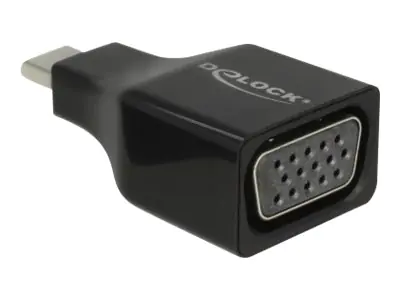 Delock - Externer Videoadapter - USB-C - VGA - Schwarz