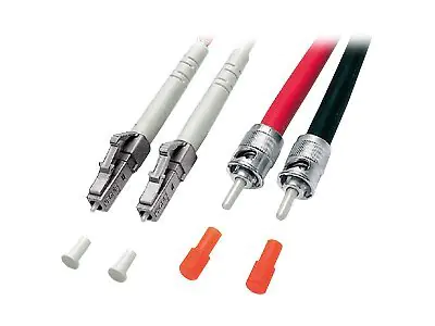 equip - Patch-Kabel - LC Multi-Mode (M) zu ST multi-mode (M) - 10 m - Glasfaser - 50/125 Mikrometer - Grau