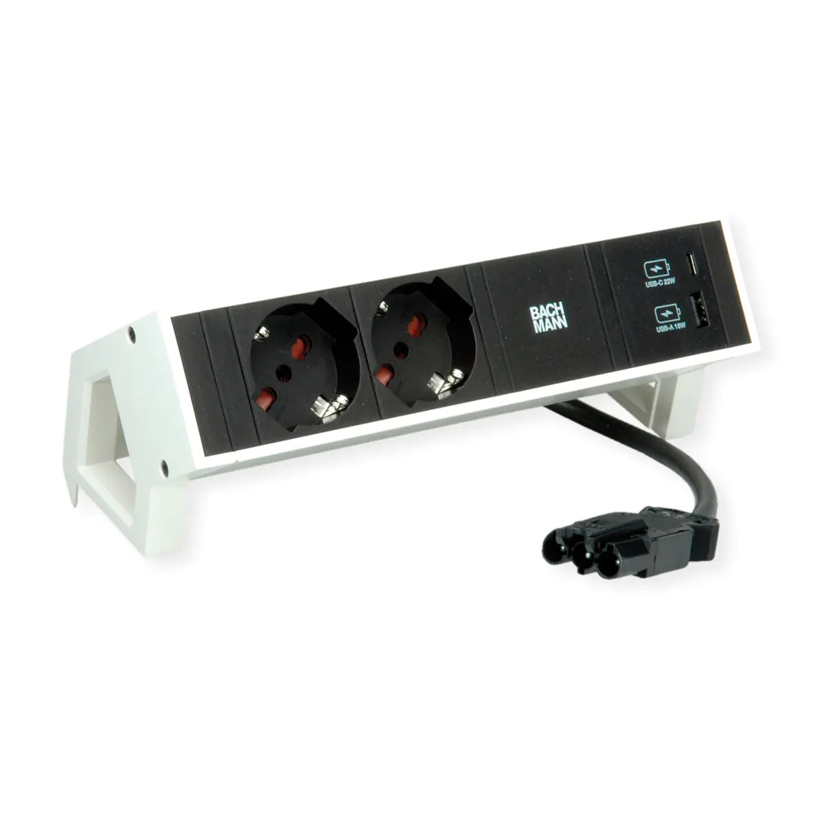 Bachmann DESK 2 - Steckdosenleiste - Eingabe, Eingang GST18 - Ausgangsanschlüsse: 2 (24 pin USB-