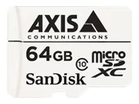 AXIS Surveillance - Flash-Speicherkarte (microSDXC-an-SD-Adapter inbegriffen) - 64 GB - Class 10 - microSDXC - weiß (Packung mit 10) - für AXIS P1455, P3255, P3715, P3925, P3925-LRE M12, P3935, Q1615, Q6100-E 60, Q8752, V5925