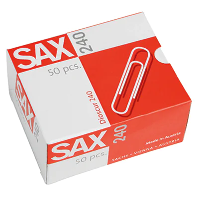 SAX Büroklammer 1-240-01 78mm verzinkt 50 St./Pack. SAX Büroklammer 1-240-01 78mm verzinkt 50 St./Pack.