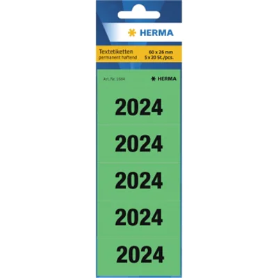 HERMA Jahresschild 60 x 26 mm (B x H) 2024 grün 100 St./Pack.