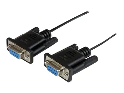 StarTech 1m DB9 RS232 Seriell Nullmodemkabel - Bu/Bu - 9-pin seriell Null-Modem Anschlusskabel - Schwarz - Nullmodemkabel - DB-9 (W) zu DB-9 (W) - 1 m - geformt, Daumenschrauben - Schwarz - für P/N: PCI2S5502, PEX4S953, PEX4S953LP