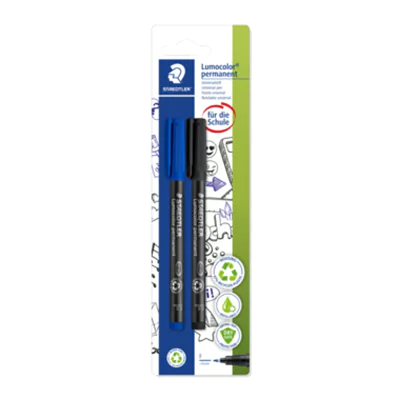 STAEDTLER Folienstift Lumocolor F perm 2St Blister 318 ASBK2D