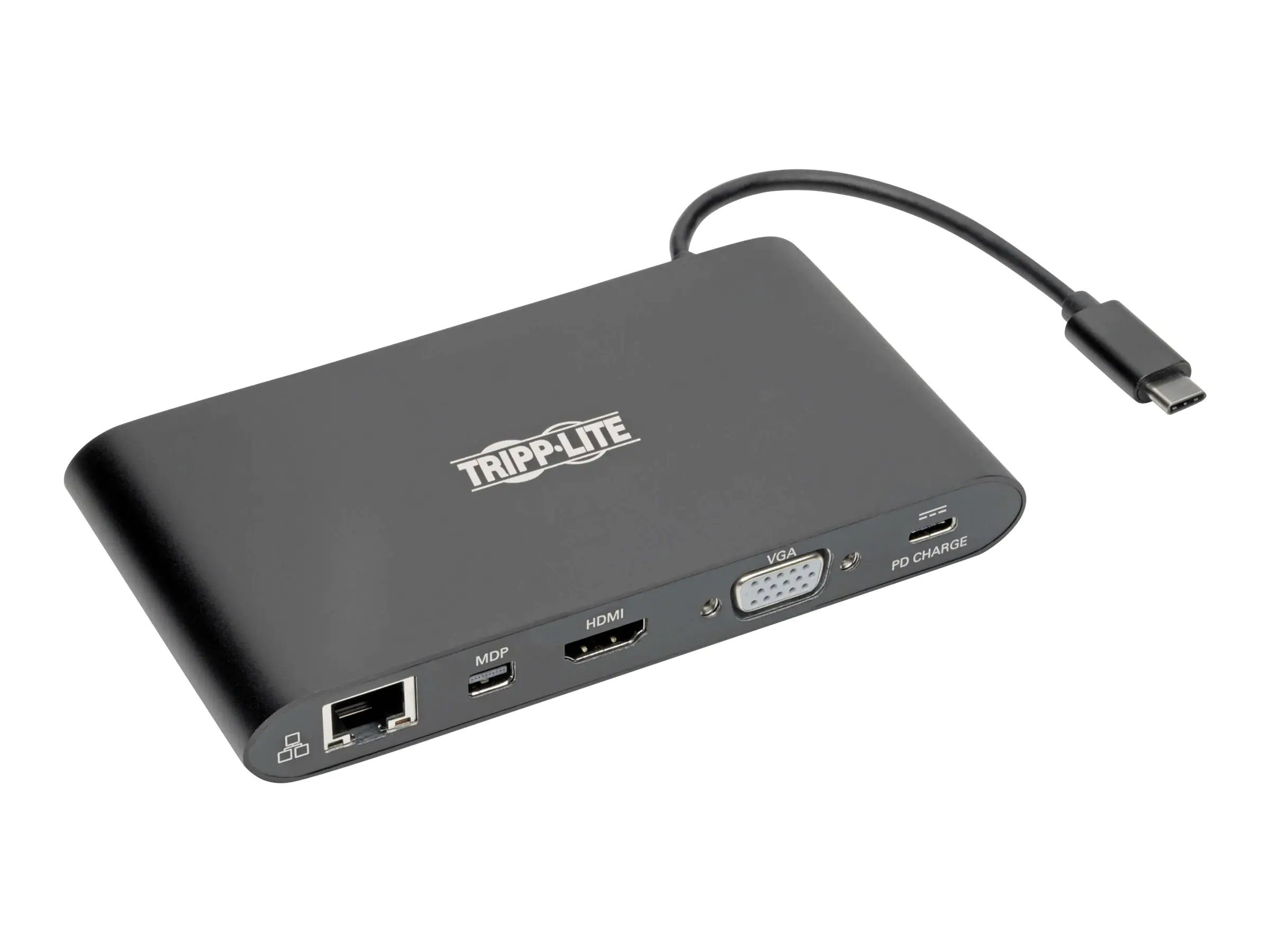 Eaton Tripp Lite Series USB 3.1 Gen 1 USB C Docking Station w/ USB-A, HDMI, VGA, mDP, Gigabit Ethernet, Mem Card, 3.5 mm & USB-C Charge 4K @ 30Hz, USB-C, USB Type C, USB Type-C - Dockingstation - USB-C - VGA, HDMI, Mini DP - 1GbE