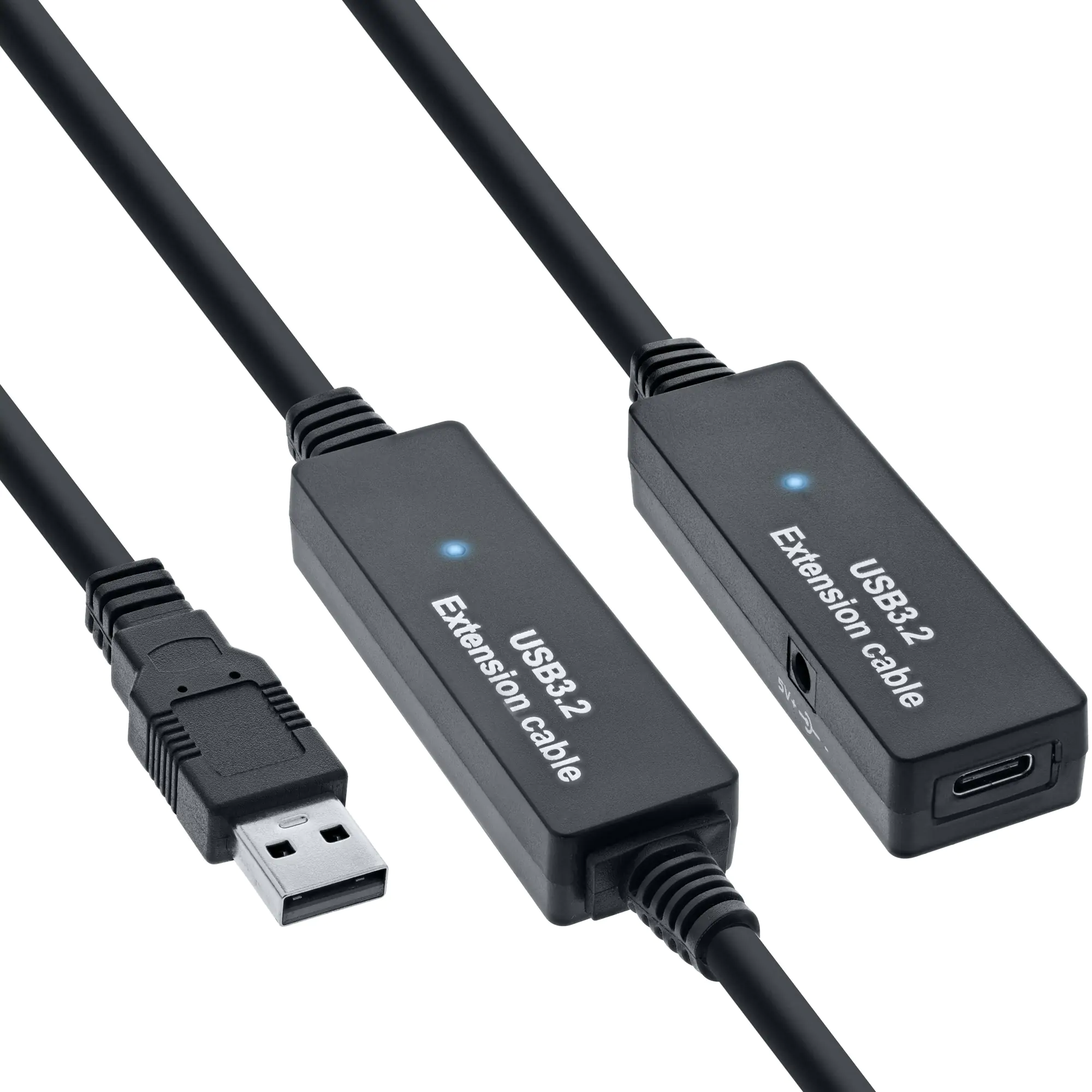 InLine USB 3.2 Gen.1 Aktiv-Verlängerung - USB-A Stecker an USB-C Buchse - 10m 35655B