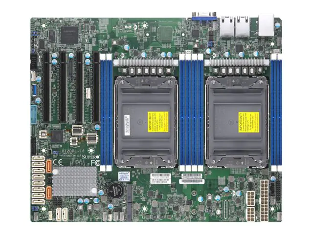 SUPERMICRO X12DPL-I6 - Motherboard - ATX - LGA4189-Sockel - 2 Unterstützte CPUs - C621A Chipsatz - USB 3.2 Gen 1 - 2 x Gigabit LAN - Onboard-Grafik - für SCLA25TQC R609LP