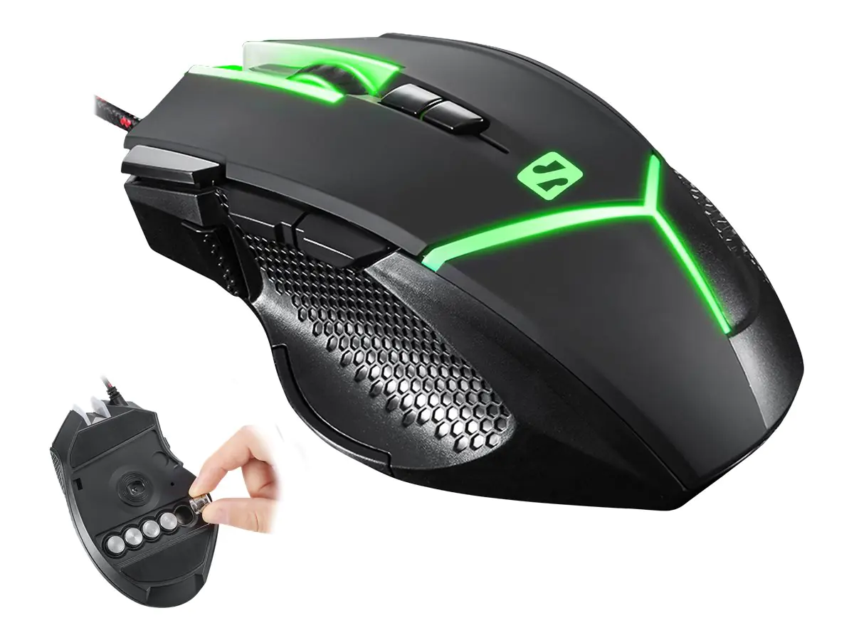 SANDBERG Destroyer FlexWeight - Maus - 9 Tasten kabelgebunden - USB - 640-19