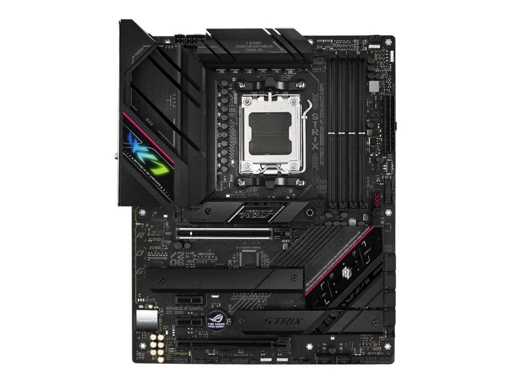 ASUS ROG Strix B650E-F Gaming WiFi - Motherboard - ATX - Socket AM5 - AMD B650 Chipsatz - USB-C 3.2 Gen 2x2, USB-C 3.2 Gen2, USB 3.2 Gen 2, USB 3.2 Gen 1 - 2.5 Gigabit LAN, Wi-Fi 6, Bluetooth - Onboard-Grafik (CPU erforderlich) 90MB1BQ0-M0EAY0