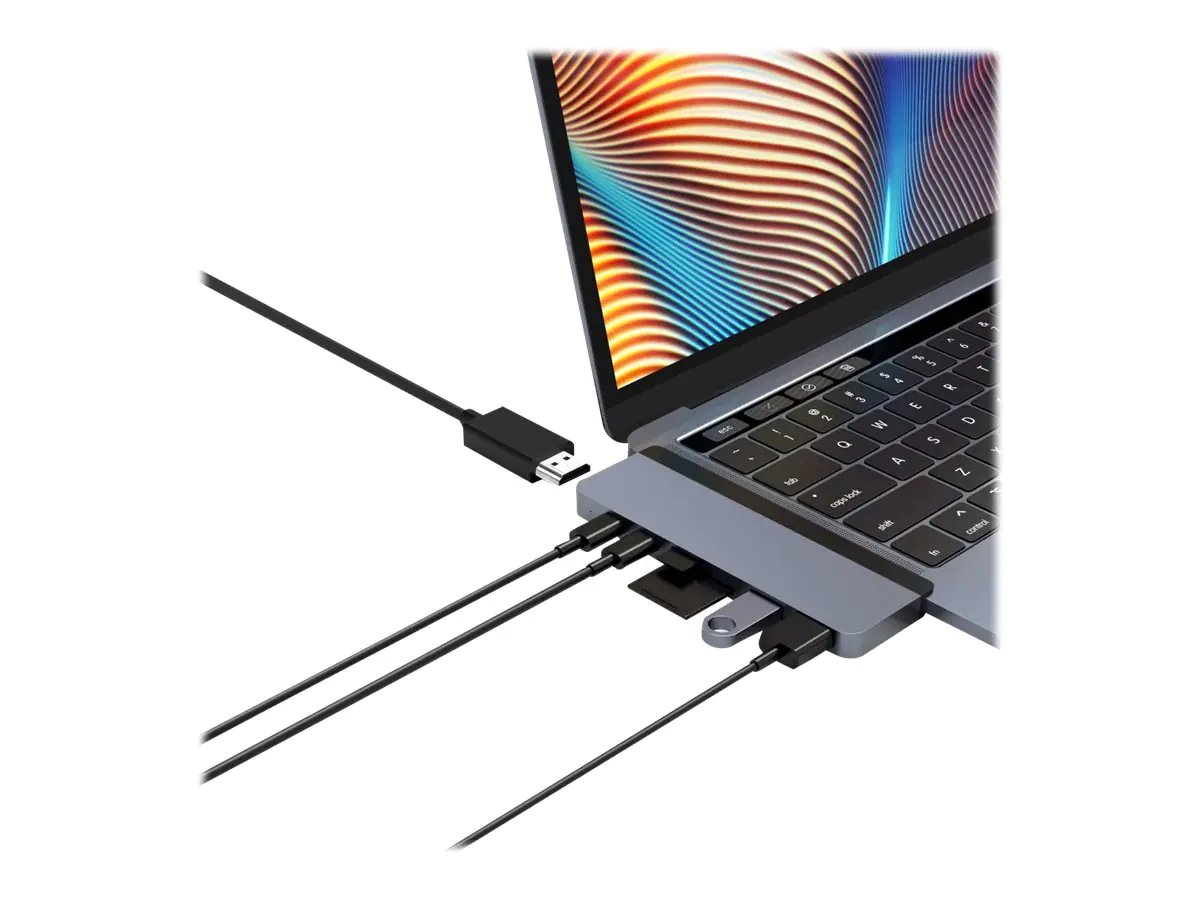 Hyper HyperDrive DUO - Dockingstation - USB-C / Thunderbolt 3 HD28C-GRAY