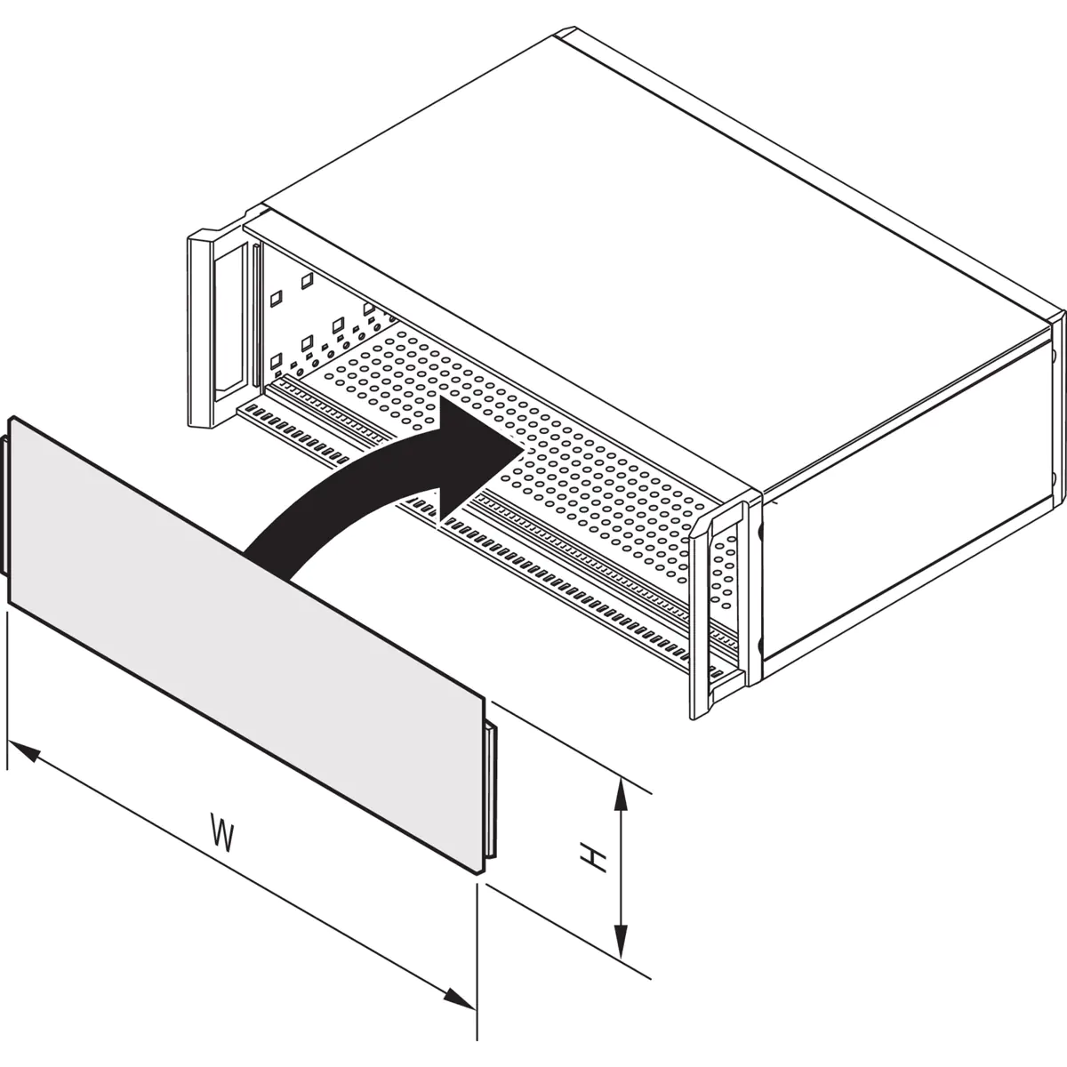 SCHROFF Rackpaneel - Vorderseite - 3U 34571-608