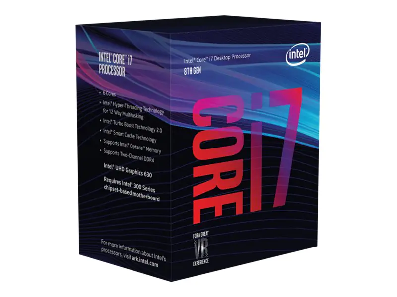 Intel Core i7 8700 - 3.2 GHz - 6 Kerne - 12 Threads - 12 MB Cache-Speicher - LGA1151 Socket - Box