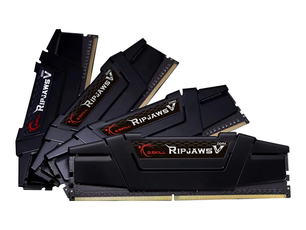 G.Skill Ripjaws V - DDR4 - kit - 64 GB: 4 x 16 GB - DIMM 288-PIN - 3200 MHz / PC4-25600 - CL16 - 1.35 V - ungepuffert - non-ECC - Classic Black
