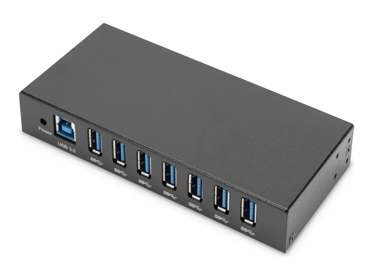 Digitus - Hub - Industrieanlage - 7 x SuperSpeed USB 3.0 - Desktop, an DIN-Schiene montierbar, wandmontierbar - DC
