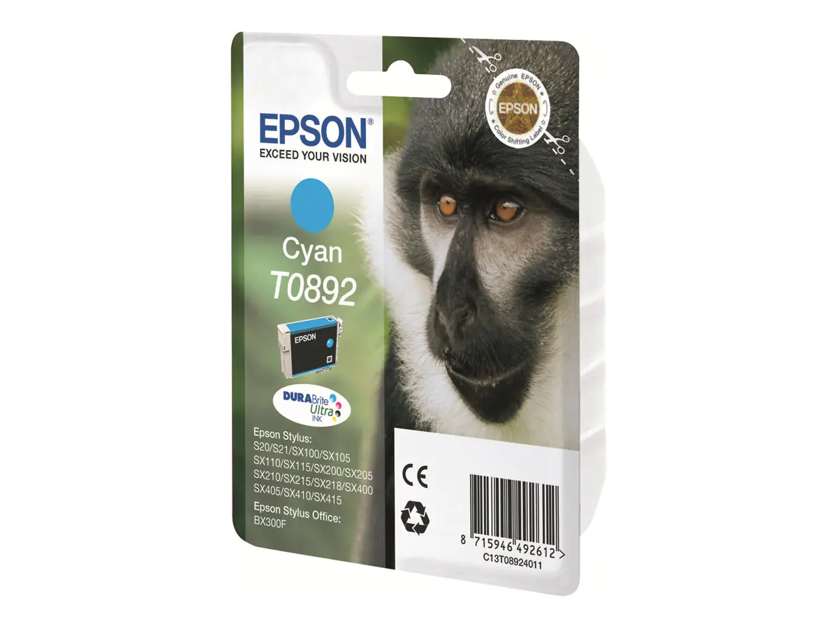 Epson T0892 - 3.5 ml - Cyan - original - Blisterverpackung C13T08924011