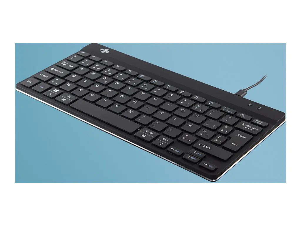 R-Go Ergonomische Tastatur Compact break - Tastatur - USB - AZERTY - Belgien - Schwarz