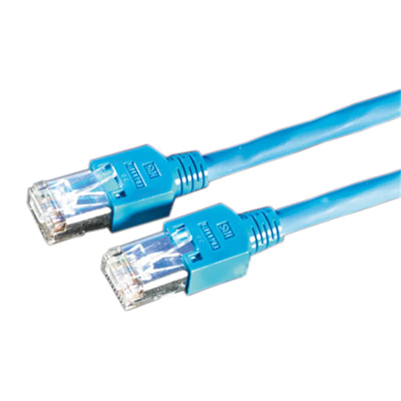 Draka - Patch-Kabel - RJ-45 (M) bis RJ-45 (M) - 7 m - SF/UTP - CAT 5e - halogenfrei, ohne Haken, verseilt - Blau