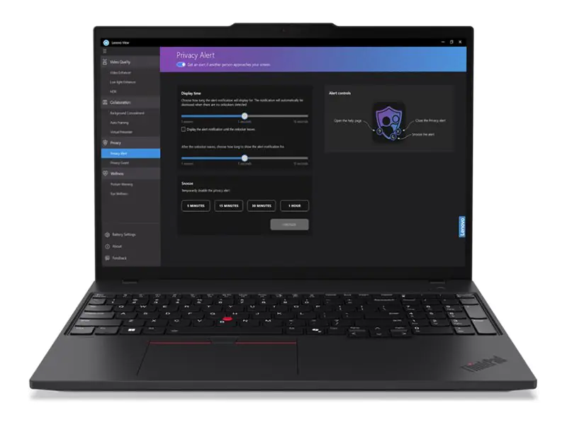 Lenovo ThinkPad T16 Gen 3 21MN - 180°-Scharnierdesign - Intel Core Ultra 5 125U / 1.3 GHz - Win 11 Pro - Intel Graphics - 16 GB RAM - 512 GB SSD TCG Opal Encryption 2, NVMe - 40.6 cm (16") IPS 1920 x 1200 - Wi-Fi 6E, Bluetooth - Schwarz - kbd: Deutsch - m