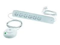 REV - Steckdosenleiste - Wechselstrom 230 V - 3500 Watt - Ausgangsanschlüsse: 6 - 1.4 m Schnur - weiß