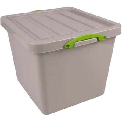 Really Useful Box Aufbewahrungsbox Recycling 47 x 41,5 x 52 cm (B x H x T) 60l Polypropylen, 100 % recycelt taubengrau