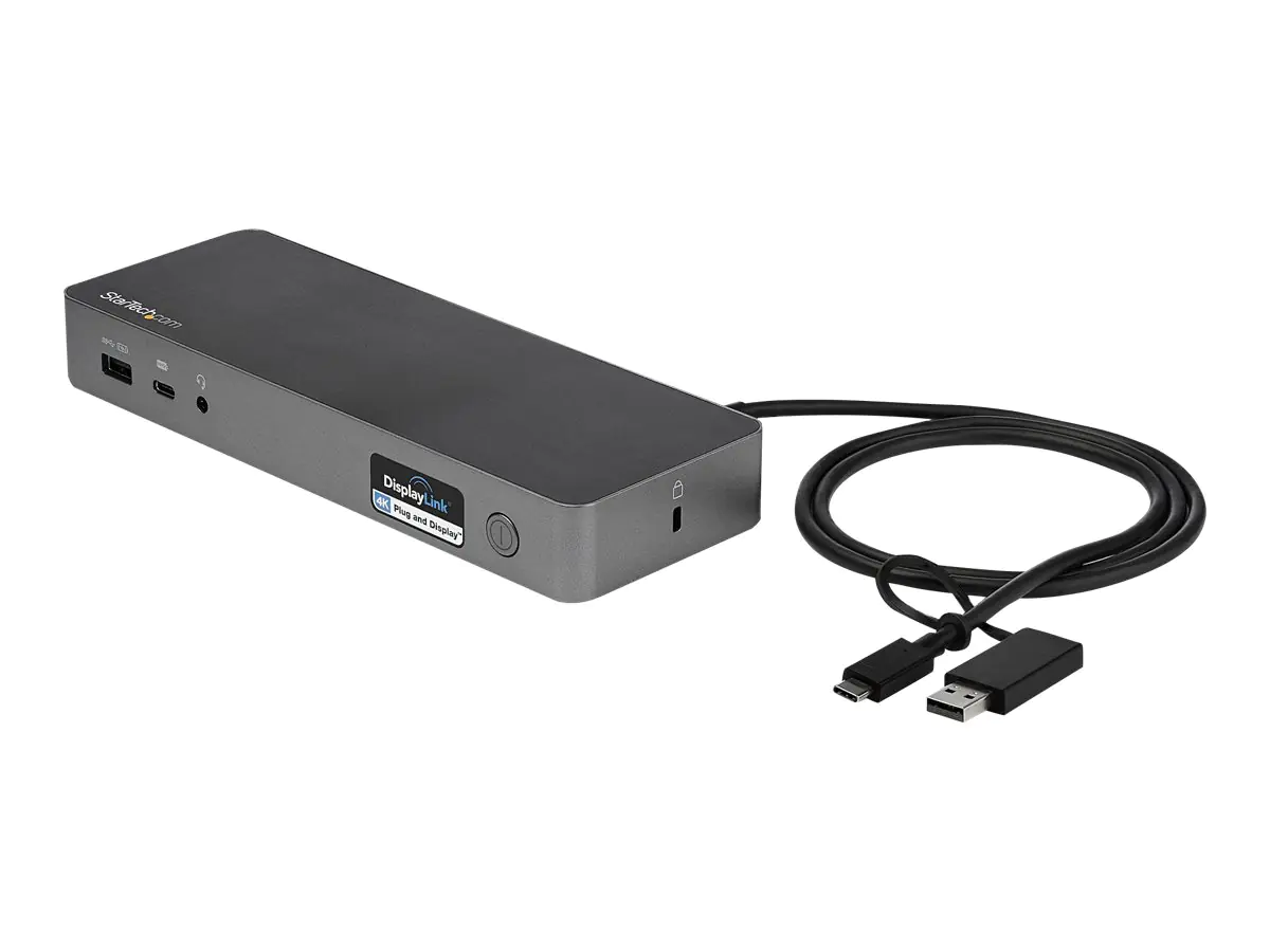 StarTech USB-A & USB-C Docking station - Hybrid Universal Laptop Dockingstation für zwei Monitoren 4K60Hz HDMI & DP - USB 3.1 Hub, GbE - 60W Power Delivery - Windows, Mac & Chrome (DK30C2DPPDUE) - Dockingstation - USB-C - 2 x HDMI, 2 x DP - 1GbE StarTech USB-A & USB-C Docking station - Hybrid Universal Laptop Dockingstation für zwei Monitoren 4K60Hz HDMI & DP - USB 3.1 Hub, GbE - 60W Power Delivery - Windows, Mac & Chrome (DK30C2DPPDUE) - Dockingstation - USB-C - 2 x HDMI, 2 x DP - 1GbE