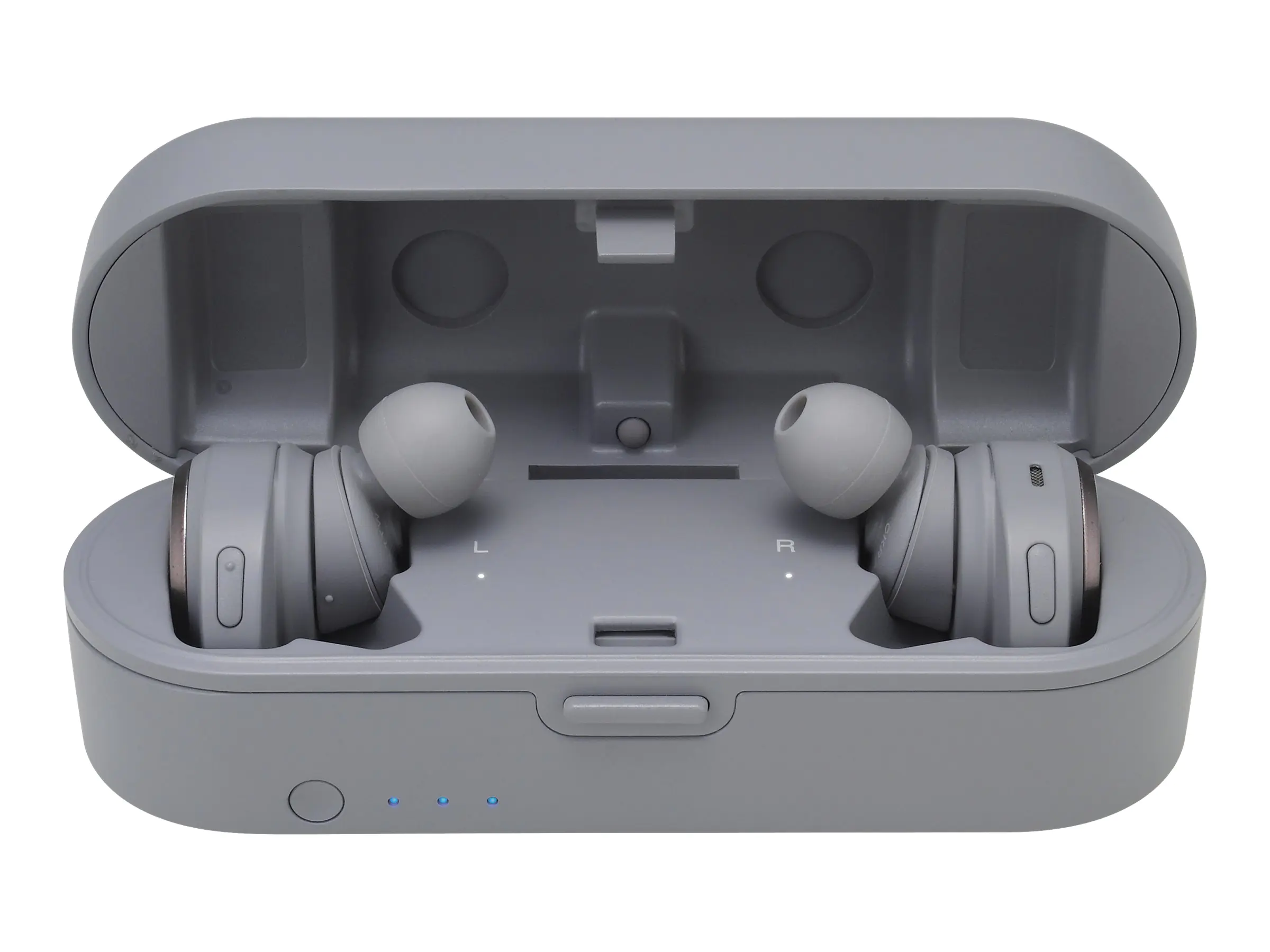 Audio-Technica ATH CKR7TW - True Wireless-Kopfhörer mit Mikrofon - im Ohr - Bluetooth - Grau