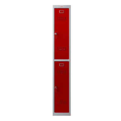 Phoenix Kleiderspind Personal Locker 300 x 1.830 x 500 mm (B x H x T) 1 Abteil Stahl Farbe der Front: rot Farbe des Korpus: grau