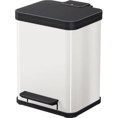 Hailo Tretabfalleimer Öko duo Plus M 32 x 43 x 33 cm (B x H x T) 2 x 9l Stahlblech weiß Hailo Tretabfalleimer Öko duo Plus M 32 x 43 x 33 cm (B x H x T) 2 x 9l Stahlblech weiß