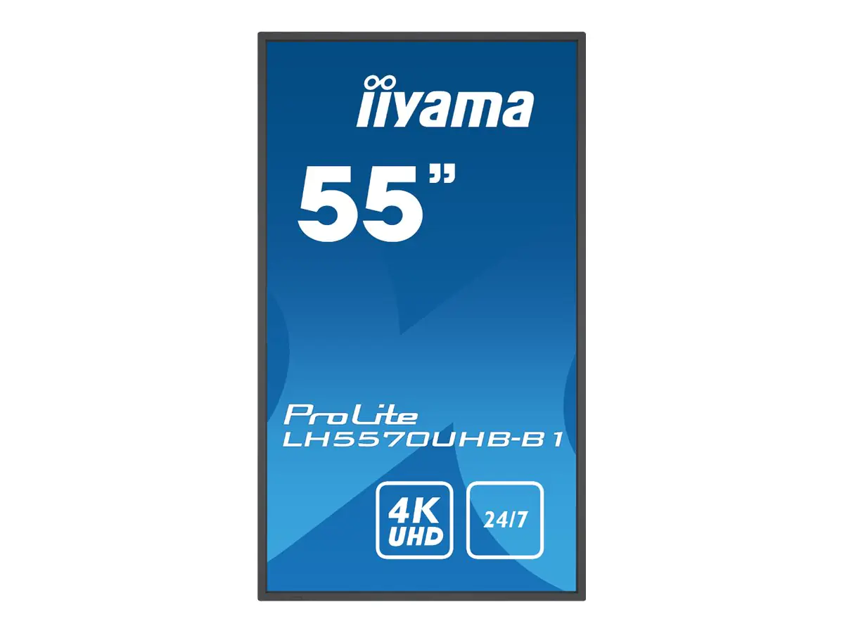 Iiyama ProLite LH5552UHS-B1 - 140 cm (55") Diagonalklasse (138.8 cm (54.6") sichtbar) LCD-Display mit LED-Hintergrundbeleuchtung - Digital Signage - Android - 4K UHD (2160p) 3840 x 2160 - mattschwarz