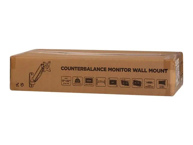 LogiLink - Befestigungskit - Gasfeder - für Flachbildschirm - Kunststoff, Stahl, Aluminium - Schwarz - Bildschirmgröße: 43.2-81.3 cm (17"-32") - Wandmontage
