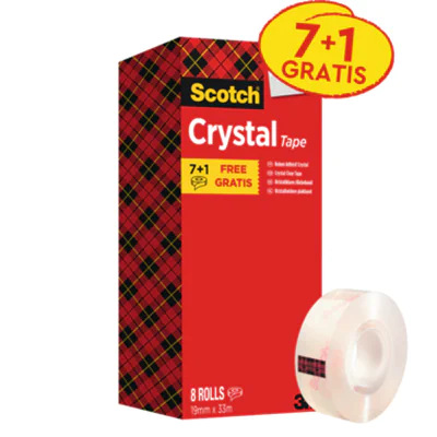 Scotch Klebeband Crystal 6-1933R8 Promotion 19mmx33m 8St. Scotch Klebeband Crystal 6-1933R8 Promotion 19mmx33m 8St.