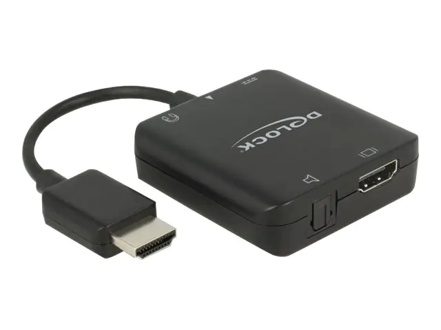 Delock HDMI Audio Extractor 4K 60 Hz compact - HDMI-Audiosignal-Extractor - Schwarz