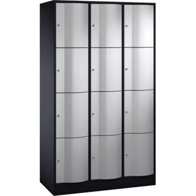 C+P Schließf.schrank 8470372S10046 12Fächer 1950x1150x540mm sgr/wsalu