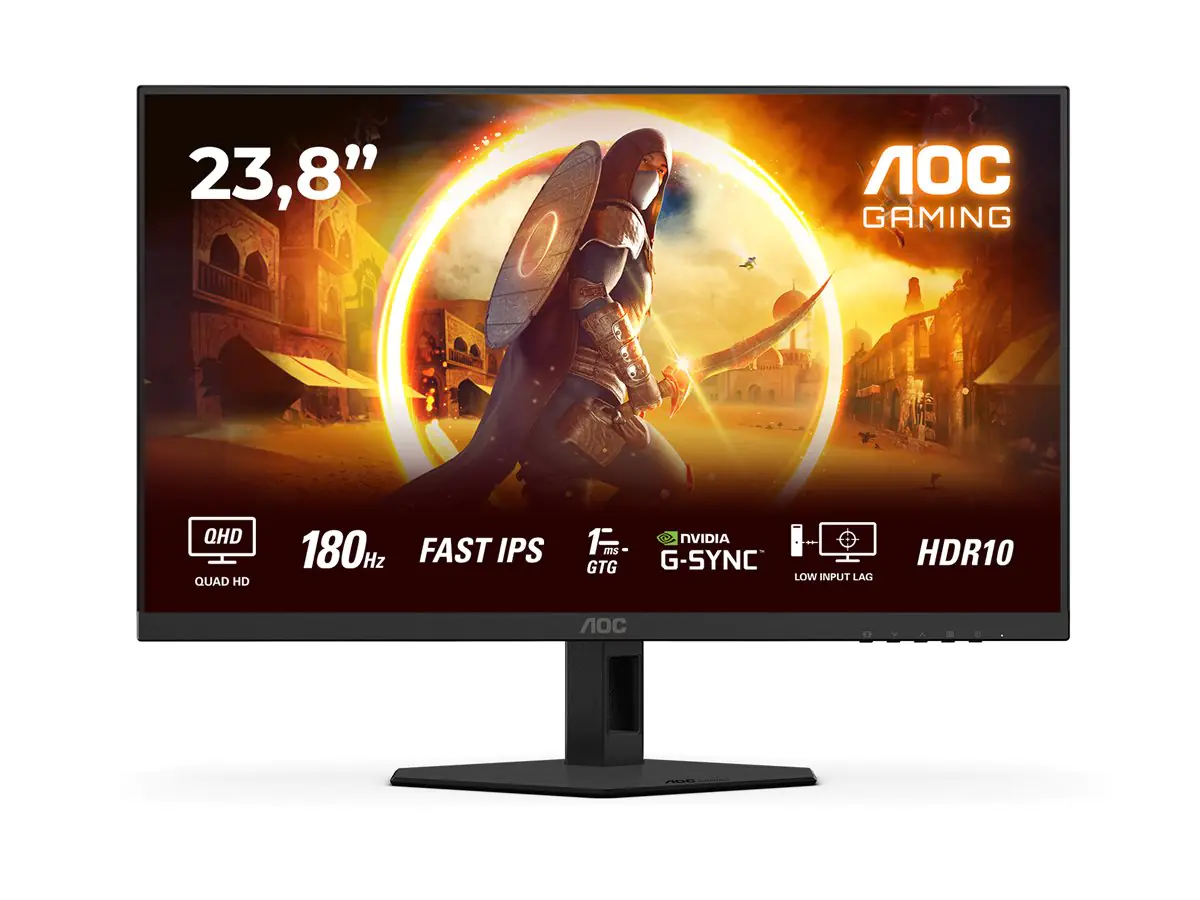 AOC 23.8" Q24G4RE 16 09 2xHDMI+DP IPS black-red - Flachbildschirm (TFT/LCD) - 23,8"