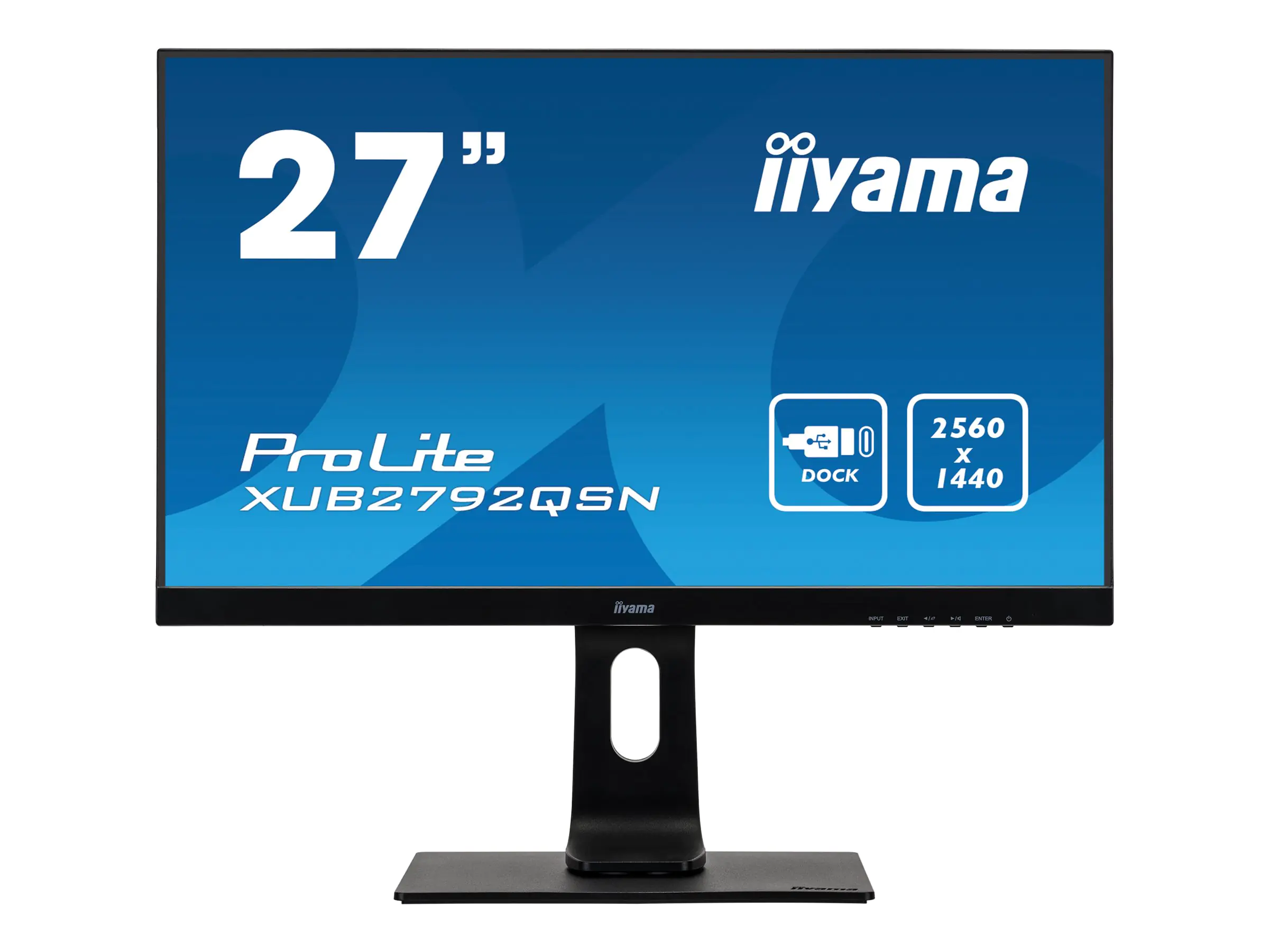 Iiyama ProLite XUB2792QSN-B1 - LED-Monitor - 68.5 cm (27") - 2560 x 1440 QHD @ 75 Hz - IPS - 350 cd/m² - 1000:1 - 4 ms - HDMI, DisplayPort, USB-C - Lautsprecher