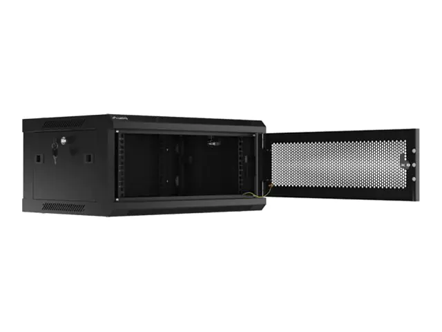 Lanberg Schrank Netzwerkschrank - geeignet für Wandmontage - Schwarz, RAL 9004 - 4U - 48.3 cm (19") WF01-6404-23B