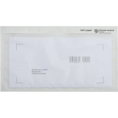 Dokumententasche DIN lang 240 x 135 mm (B x H) Pergamynpapier transparent 250 St./Pack. Dokumententasche DIN lang 240 x 135 mm (B x H) Pergamynpapier transparent 250 St./Pack.