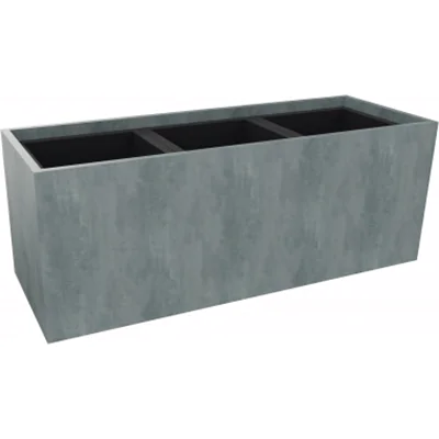 Pflanzgefäß 3er niedrig B1062xT380H400mm Beton Pflanzgefäß 3er niedrig B1062xT380H400mm Beton