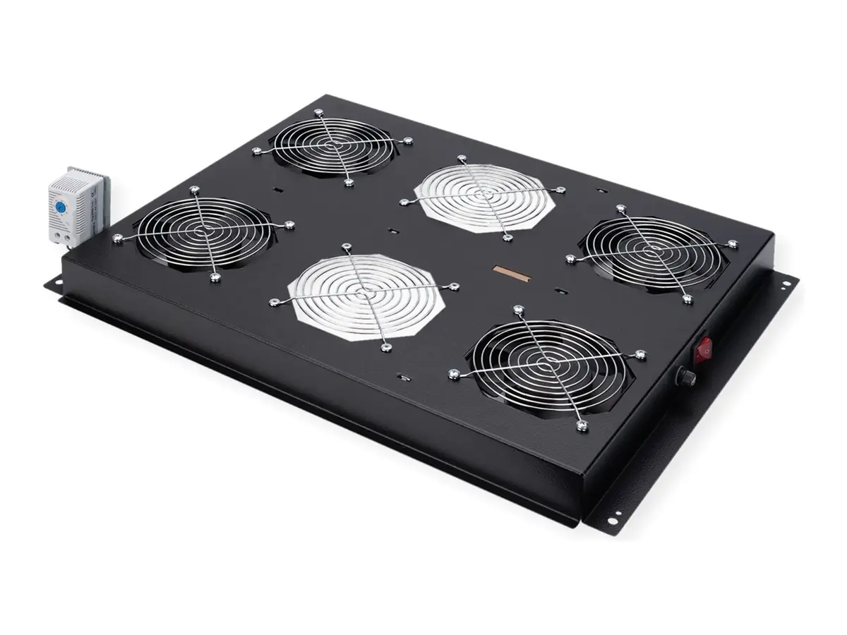 ROLINE 19 Zoll Dachlüftereinheit 4 Lüfte Thermostat schwarz
